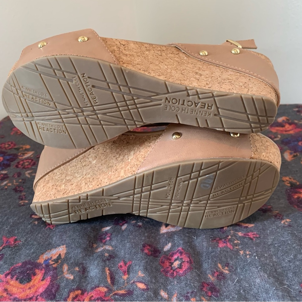 *NWT* Kenneth Cole Reaction Cork Heel Sandals - Picture 7 of 10